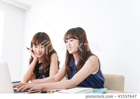 Two women to study Two women to study 45597647