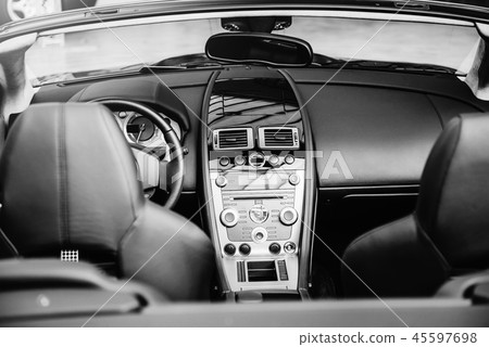Retro interior of old automobile 45597698