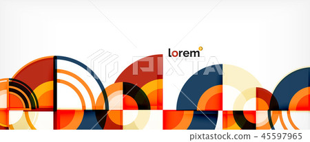 Circle abstract background, bright colorful round geometric shapes Circle abstract background, bright colorful round geometric shapes 45597965