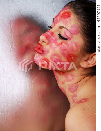 beautiful woman and mirror beautiful woman and mirror 45597991