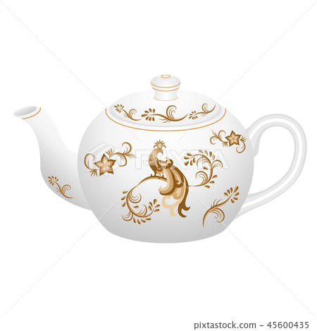 Decorative porcelain teapot for tea set 45600435