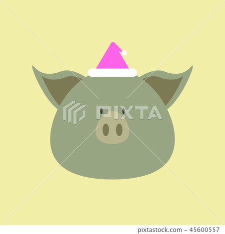 2019 Happy New Year greeting card. Celebration pig on background. 2019 Happy New Year greeting card. Celebration pig on background. 45600557