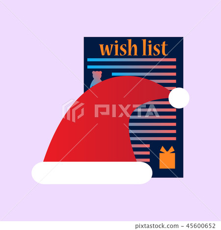 Cartoon Christmas wish list .A letter to Santa Claus template.Christmas background with a place for Cartoon Christmas wish list .A letter to Santa Claus template.Christmas background with a place for 45600652