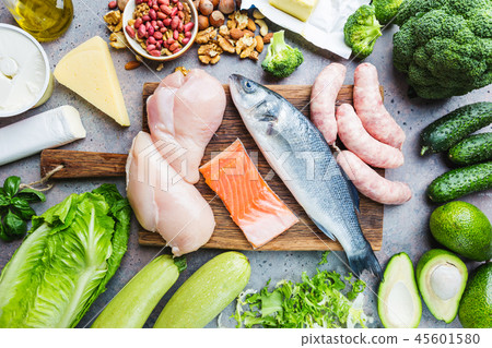 Ketogenic diet concept 45601580