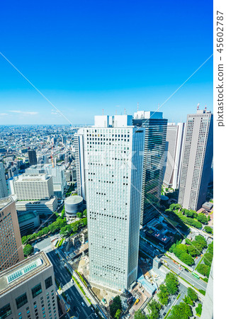 skyline aerial view of shinjuku in Tokyo, Japan 45602787