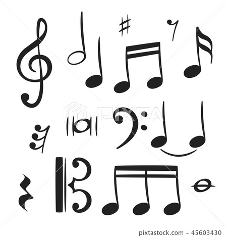 Music notes for decoration design 45603430