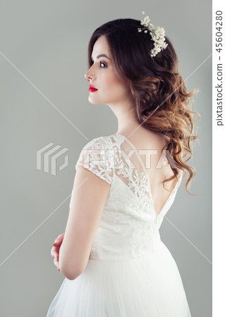 Beautiful woman bride with makeup  45604280