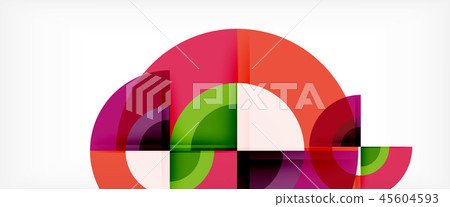 Multicolored round shapes abstract background 45604593