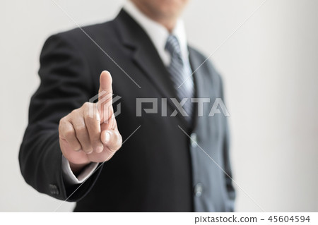 Businessman hand clicking on screen gesture 45604594
