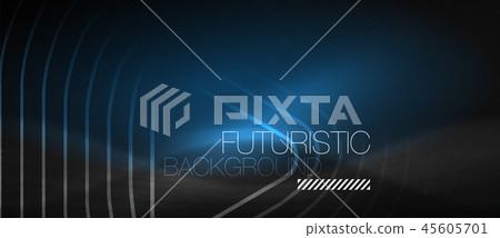 Dark black abstract background with neon colors and lines Dark black abstract background with neon colors and lines 45605701