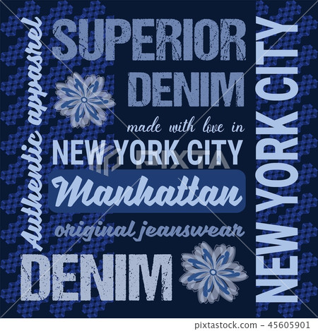 Fashion Jeans apparel stencil T-shirt print  45605901