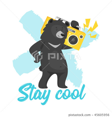 black bear design for t-shirt 45605956