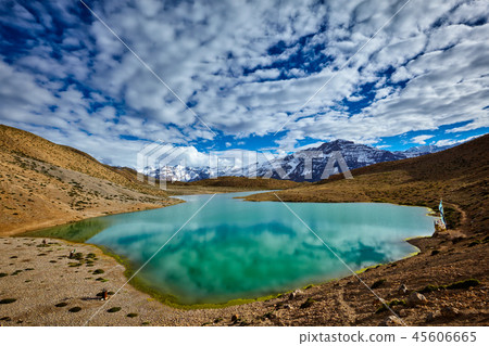Dhankar lake in Himalayas 45606665