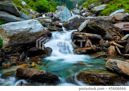 Bhagsu waterfall. Bhagsu, Himachal Pradesh, India 45606666