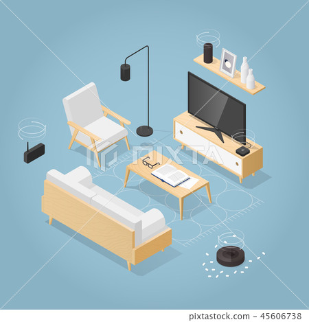 Isometric Smart Home Illustration 45606738