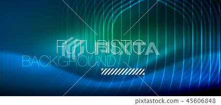 Neon glowing lines, magic energy space light concept, abstract background wallpaper design 45606848