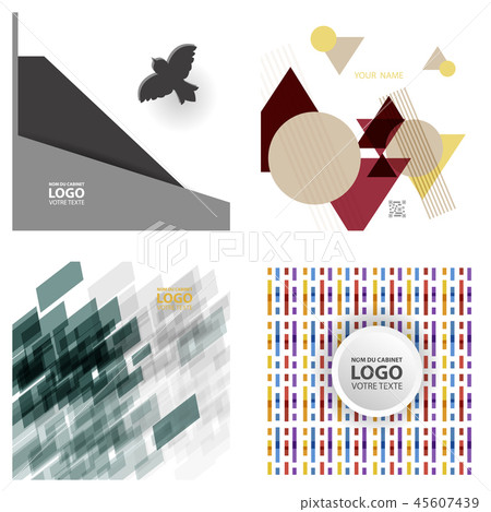 Colorful Geometric Background Simple Shapes Stock