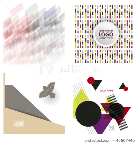 Colorful Geometric Background Simple Shapes Stock