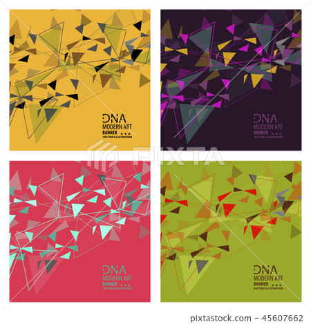 Set of abstract DNA strand symbol. Isolated on white background. Vector illustration, eps 10. 45607662