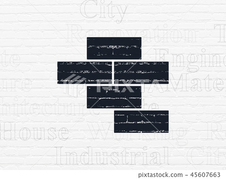 Constructing concept: Bricks on wall background 45607663