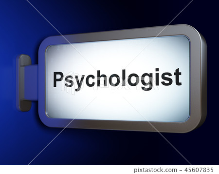 Healthcare concept: Psychologist on billboard background 45607835