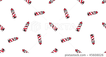 lighthouse Seamless Pattern Anchor vector beach 45608026