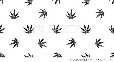 Marijuana seamless pattern Weed vector cannabis 45608027