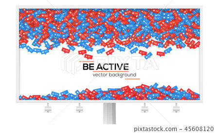 Billboard with abstract background filled with 45608120