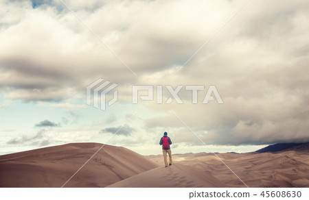 Hike in desert 45608630