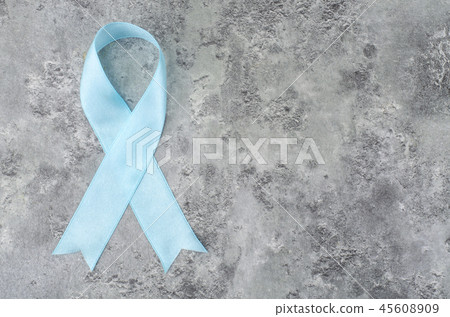 Symbolic blue ribbon, awareness of prostate cancer 45608909
