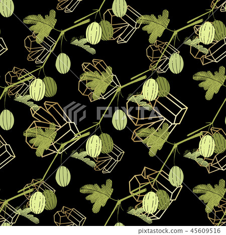 Vector. Black and white engraved ink art. Seamless background pa Vector. Black and white engraved ink art. Seamless background pa 45609516
