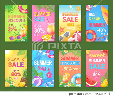 Summer Sale Seasonal Offer Vector Illustration Summer Sale Seasonal Offer Vector Illustration 45609591