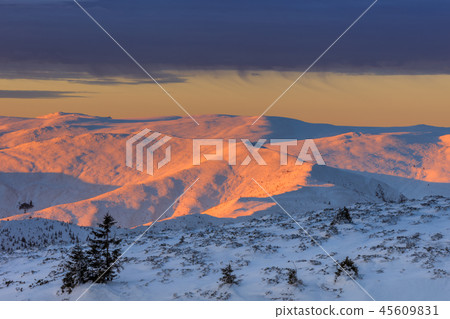 mountain landscape in winter 45609831