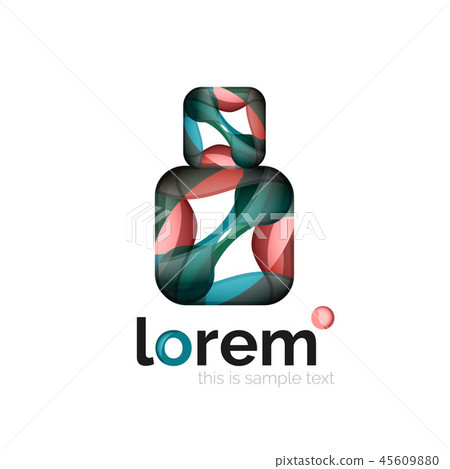 Geometric abstract business icon template, smooth shape Geometric abstract business icon template, smooth shape 45609880