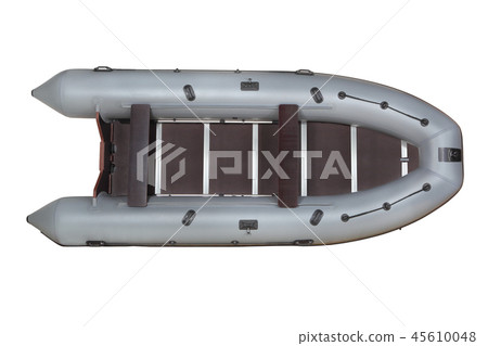 Gray, inflatable boat pvc, top view 45610048