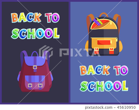 Back to Schools Bags Satchels Vector Illustration 45610950