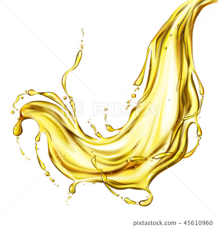Extra virgin vegetable oil splash realistic vector 45610960