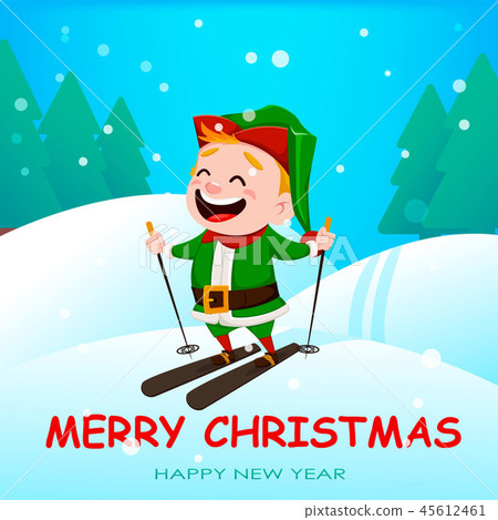 Funny Santa Claus helper elf Funny Santa Claus helper elf 45612461