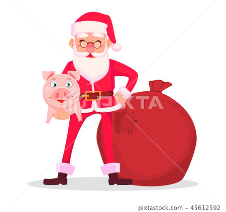 Funny Santa Claus in glasses 45612592