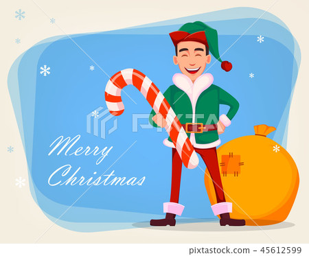 Handsome Santa Claus helper elf. 45612599
