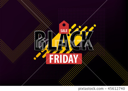 Black Friday dark sale red promo tag  45612740