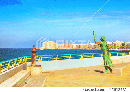 Yachts, boats pier in port resort Torrevieja Spain 45612781