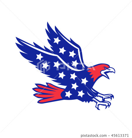 American Eagle Swooping Stars Icon American Eagle Swooping Stars Icon 45613371