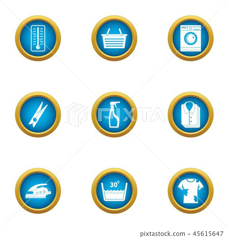 Dirty icons set, flat style - Stock Illustration [45615647] - PIXTA