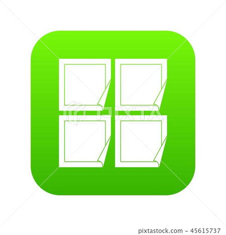 Black stickers icon digital green 45615737