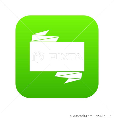 Black banner icon digital green 45615902