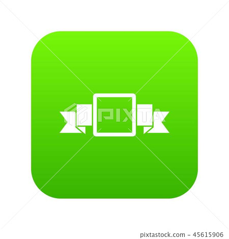 Small square banner icon digital green 45615906