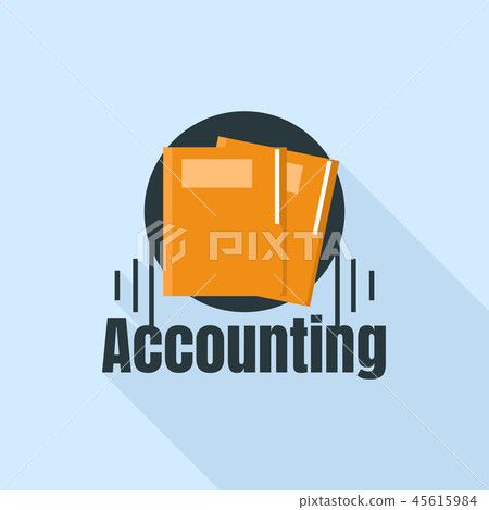 Accounting folder logo, flat style Accounting folder logo, flat style 45615984