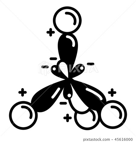 Ionic molecule icon, simple style 45616000