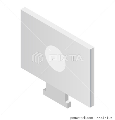 Computer monitor icon, isometric style 45616106